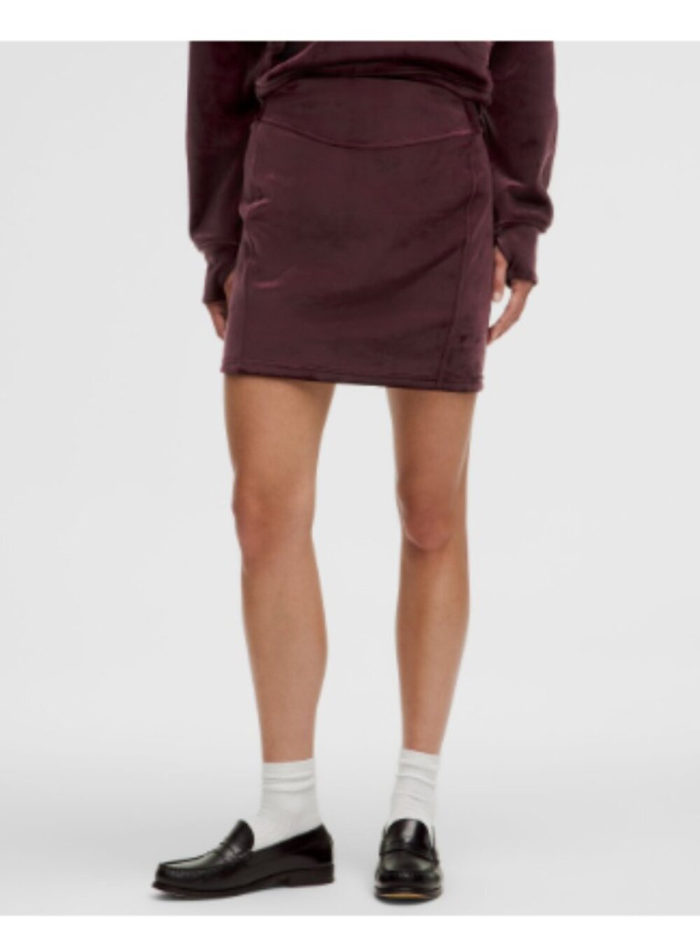 🆕 lululemon Scuba High-Rise Mini Skirt *Velvet, Plum Colour, Sz XL